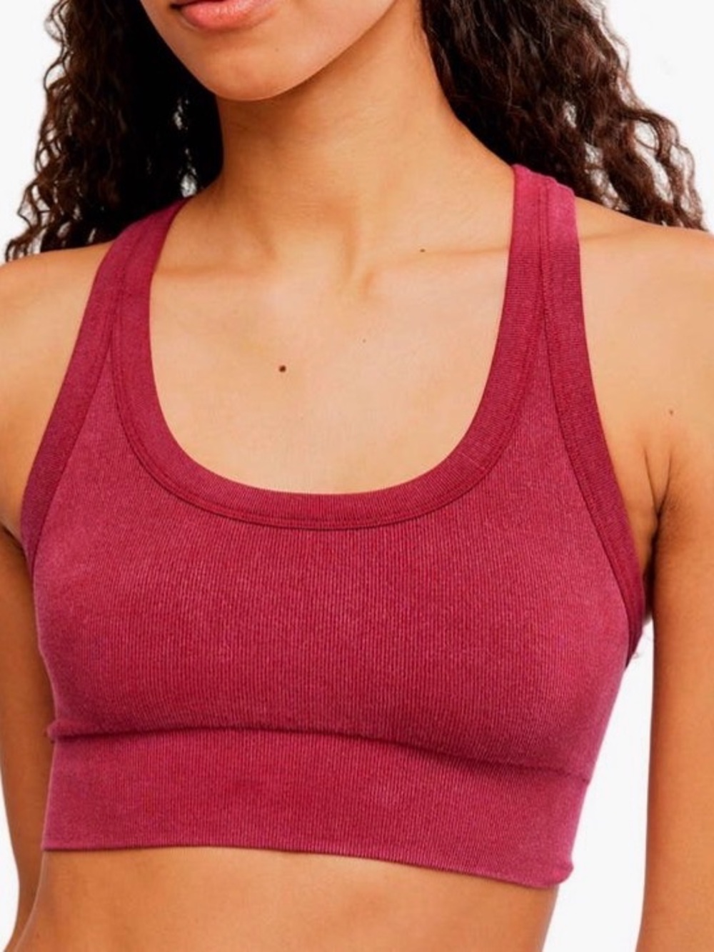 Free People Go To Sports Bra. NWT. Washed brick